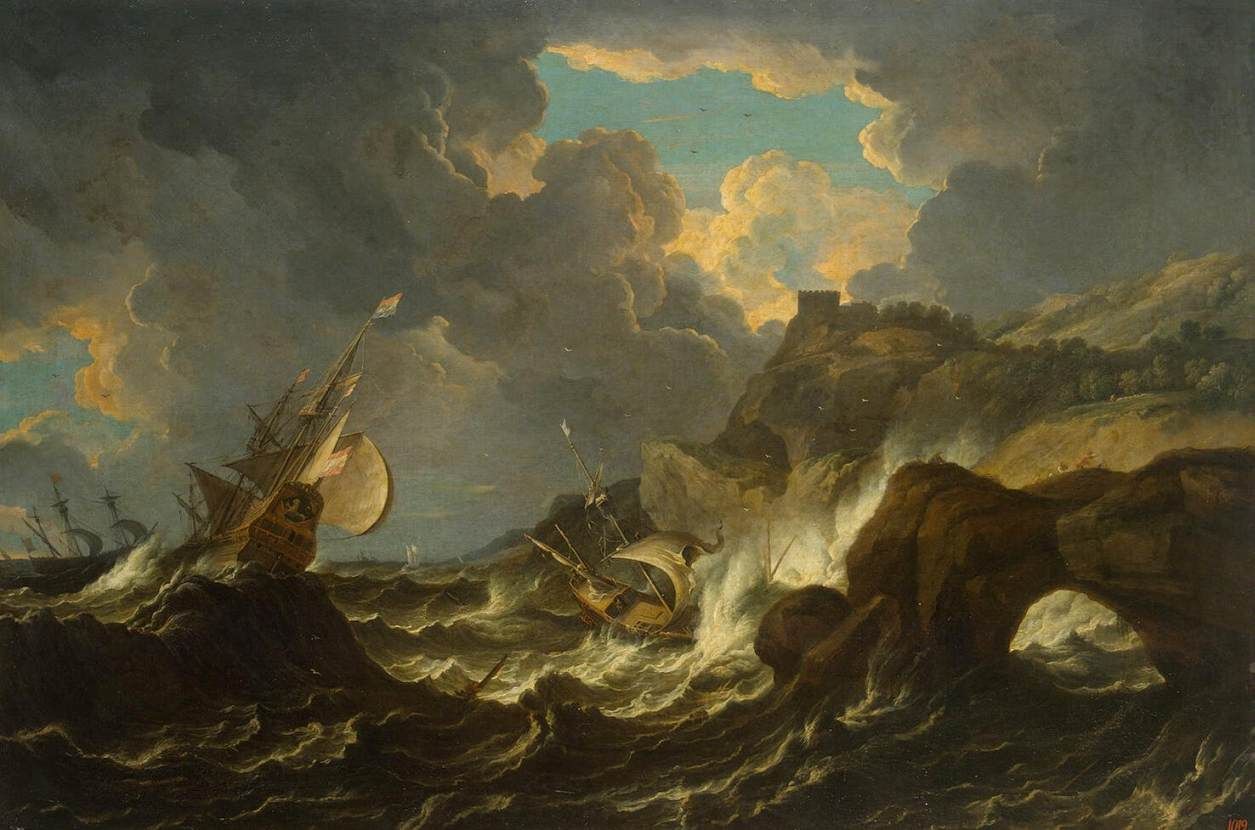 Pieter Mulier (detto "il Tempesta"), Tempesta in mare, 1690