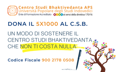 Cinque per mille al Centro Studi Bhaktivedanta APS