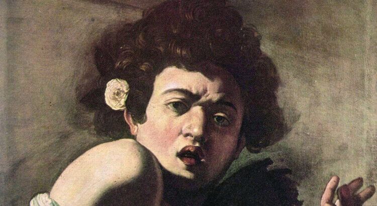 Caravaggio, Ragazzo morso da un ramarro, 1595